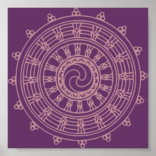 Affiche Mandala rose (Devant)
