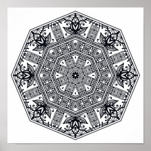 Affiche Mandala Round Orament 2