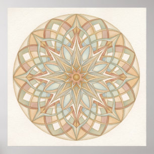 Affiche Mandala Sacré Harmonie Intérieure Art Spirituel po