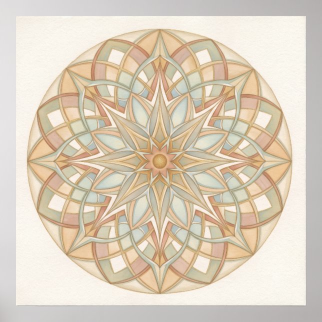 Affiche Mandala Sacré Harmonie Intérieure Art Spirituel po (Devant)