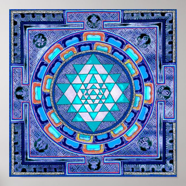Affiche Mandala Sri yantra original (Devant)