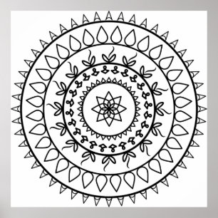 Affiche Mandala tatala cercle spirituel