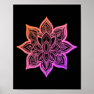 Affiche Mandala vintage spirituel zen décontracté pour fem