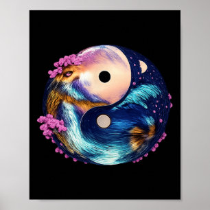 Affiche Mandala Yin Yang Zen Harmonie Lance Yoga Méditatio
