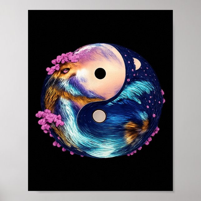 Affiche Mandala Yin Yang Zen Harmonie Lance Yoga Méditatio (Devant)
