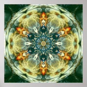 Affiche Mandalas du coeur de l'affiche du changement 6