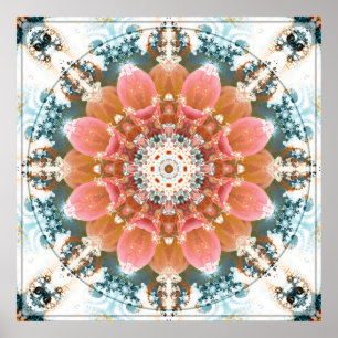 Affiche Mandalas du coeur de l'affiche du changement 9