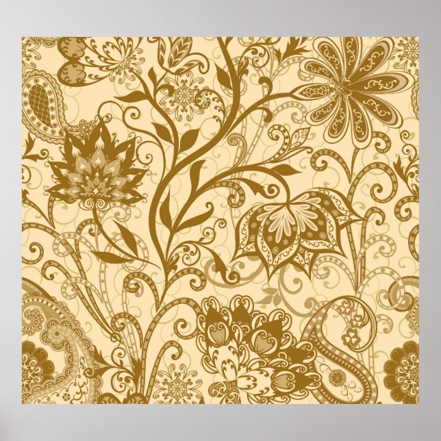 Affiche Mandalas ethniques : Motif de style indien (Devant)