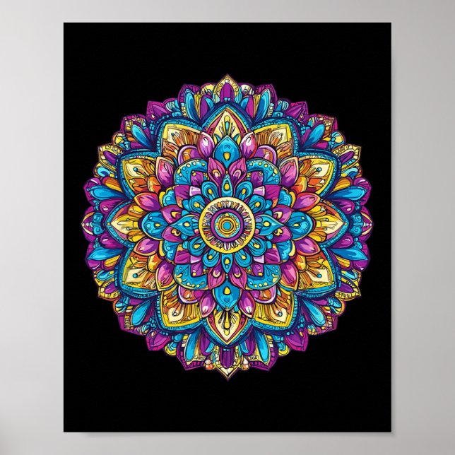 Affiche Mandalas Méditation de Géométrie Sacrée  (Devant)