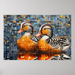Affiche Mandarin Canard Animal Bird Décor Art