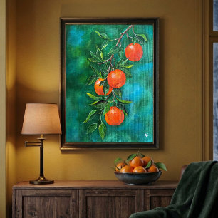 Affiche Mandarines par une nuit d'hiver par Alfred Fox