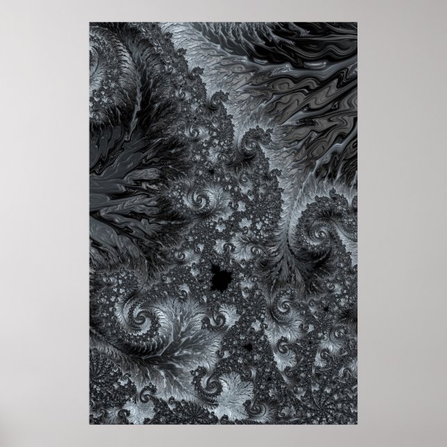 Affiche Mandelbrot dans la terre de glace Moderne Fractal  (Devant)