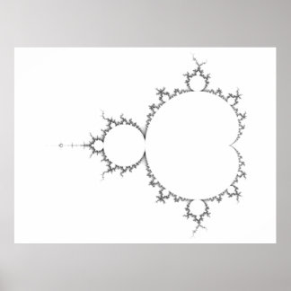 Affiche Mandelbrot géant, noir et blanc, 13 000 x 11 000