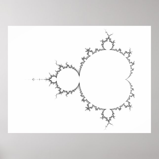 Affiche Mandelbrot géant, noir et blanc, 13 000 x 11 000 (Devant)