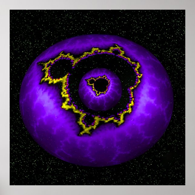 Affiche Mandelbrot Violet Dans Un Mandelbrot (Devant)