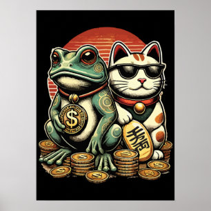 Affiche Maneki Neko et Jin Chan - La chance et la prospéri