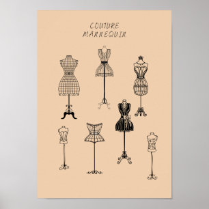 Affiche Manequins vintages