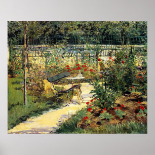 Affiche Manet - banc (mon jardin), 1881
