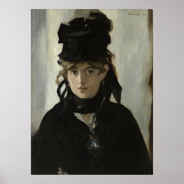 Affiche Manet Berthe Morisot avec un bouquet de violettes (Devant)