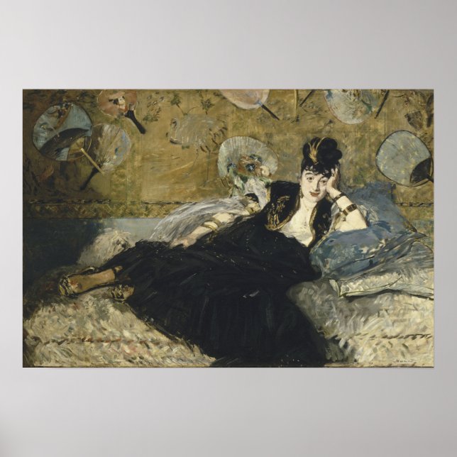 Affiche Manet - Dame Avec Ventilateurs, (Nina De Calais) (Devant)