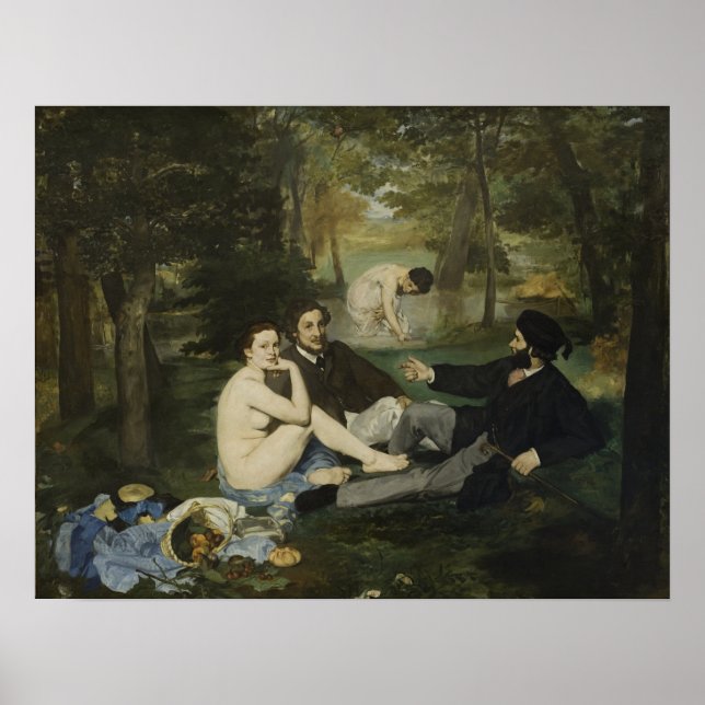 Affiche Manet - Déjeuner sur l'herbe (Devant)