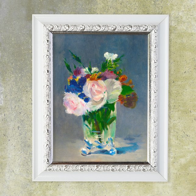 Affiche Manet Fleurs dans un vase en cristal (Créateur téléchargé)