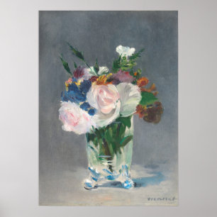 Affiche Manet   Flowers in a Crystal Vase, c.1882
