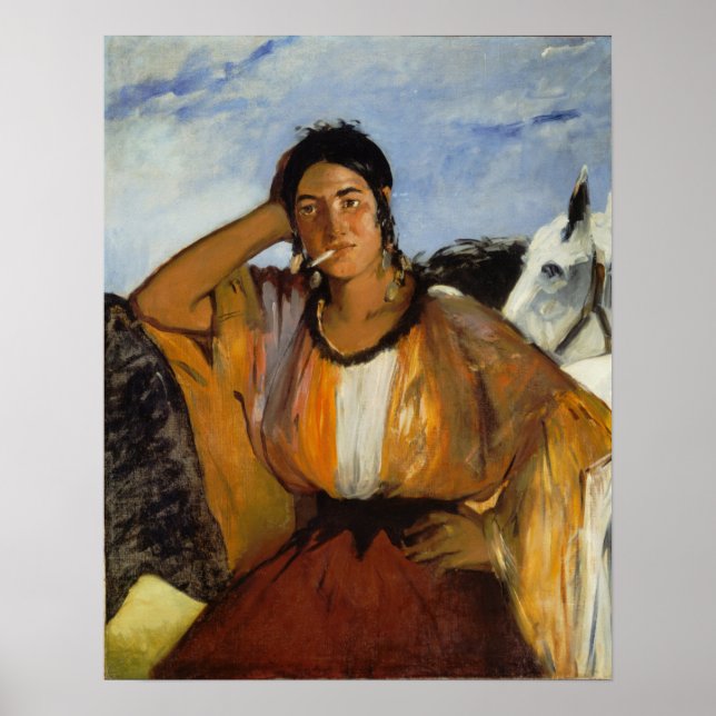 Affiche Manet - Gipsy With Cigarette (Devant)