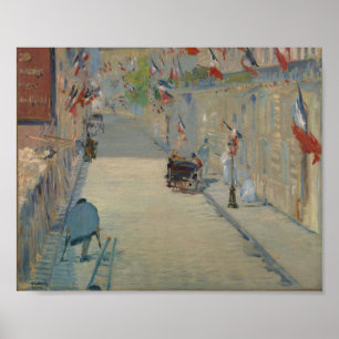 Affiche Manet - La rue Mosnier aux drapeaux (1878)