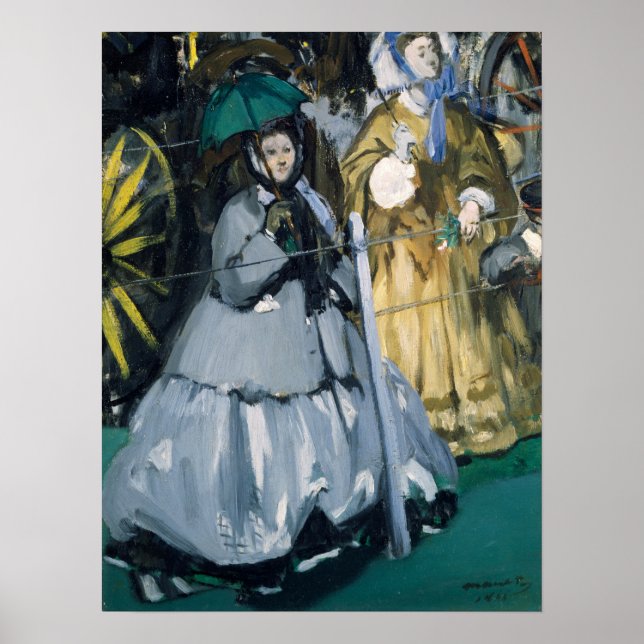 Affiche Manet - Les Femmes En Course (Devant)