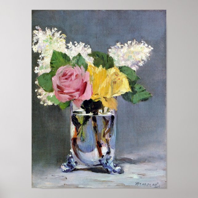 Affiche Manet Lilacs et Art Rose (Devant)