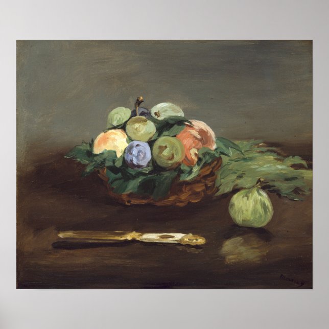 Affiche Manet - Panier De Fruits (Devant)