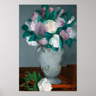 Affiche Manet Peonies Possibly Pink Bouquet Flowers in a V