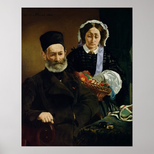 Affiche Manet | Portrait de M et Mme Auguste Manet (Devant)