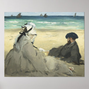 Affiche Manet - Sur la plage