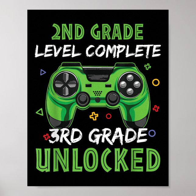Affiche Manette 3e année Cadeau débloqué pour enfants de 2 (Devant)