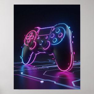 Affiche Manette de jeu Cyberpunk
