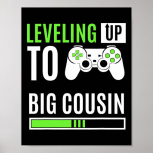 Affiche Manette de jeu pour grand cousin, jeu de niveau su