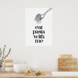 Affiche Mange des pâtes avec moi