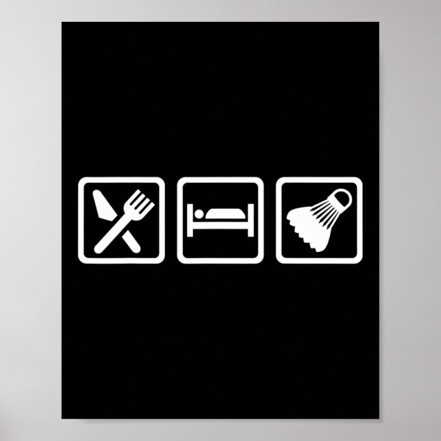 Affiche Mange Sleep Badminton (Devant)