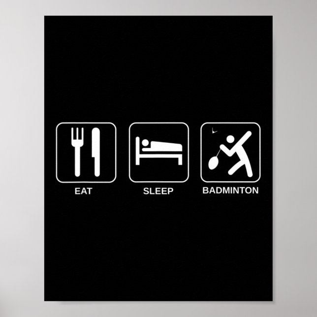 Affiche Mange Sleep Badminton (Devant)