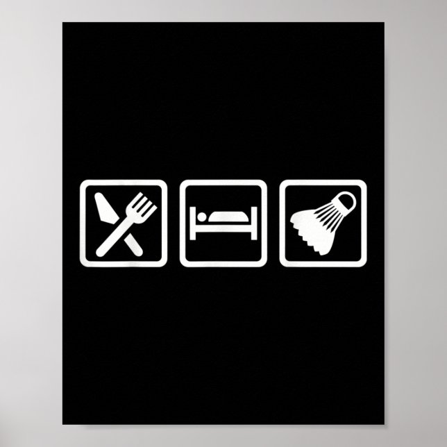 Affiche Mange Sleep Badminton (Devant)