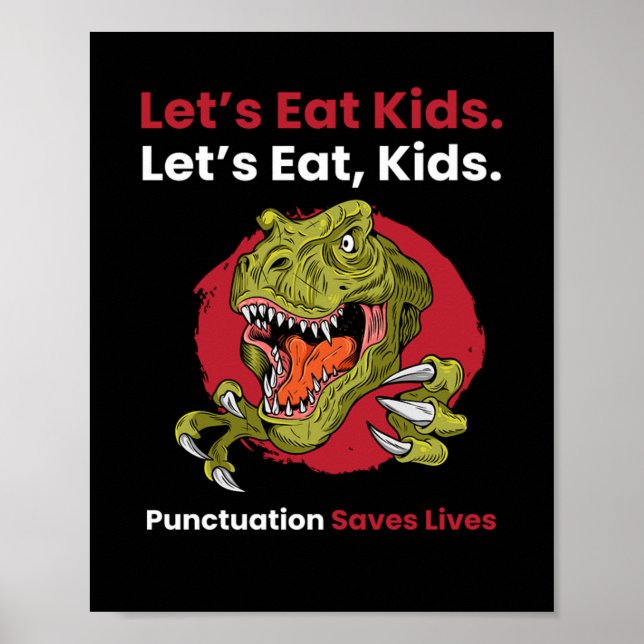 Affiche Mangeons Ponctuation Enfants Sauve des vies (Devant)
