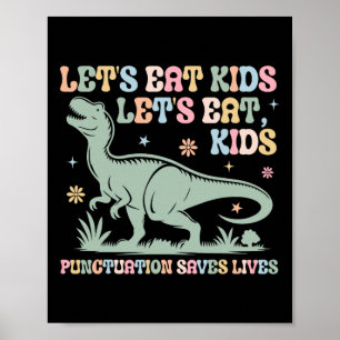 Affiche Mangeons Ponctuation Enfants Saves Vies Grammaire 