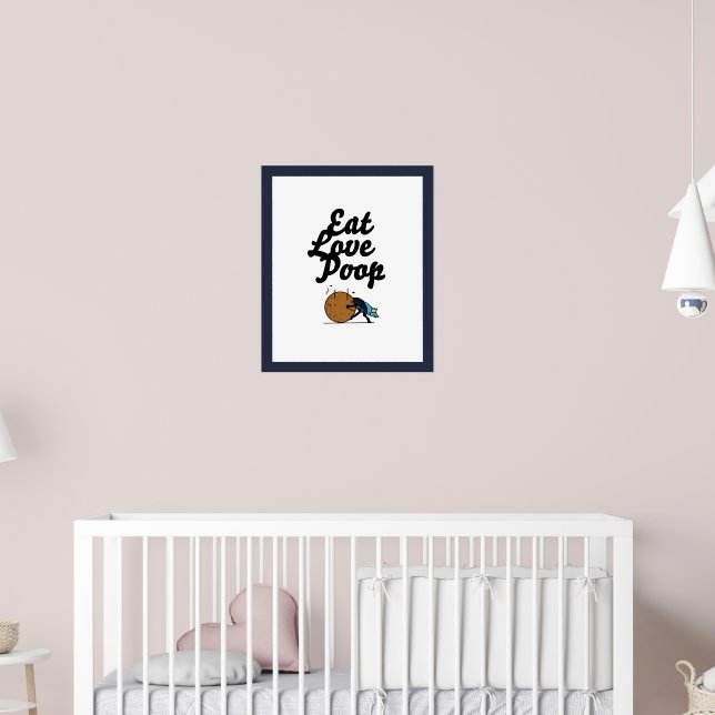 affiche manger amour caca avec bordure noire (Pépinière 2)