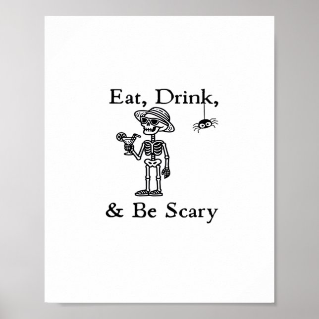 Affiche Manger Boire Et Être Effrayant Style Esthétique Ha (Devant)