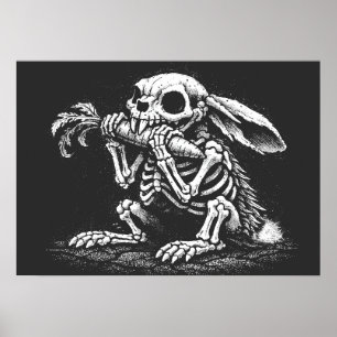 Affiche Manger des légumes – Lapin mort par BurnsInHell