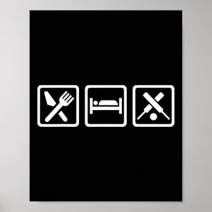Affiche Manger Dormir Cricket
