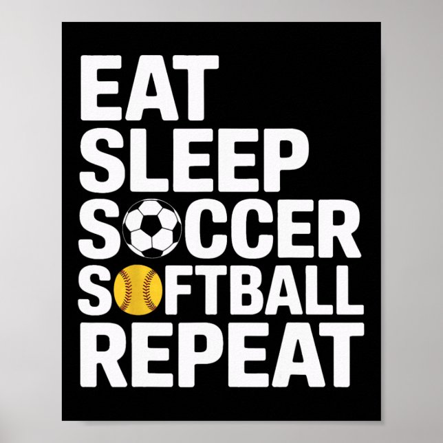 Affiche Manger Dormir Football En Douceur Répéter Les Aman (Devant)
