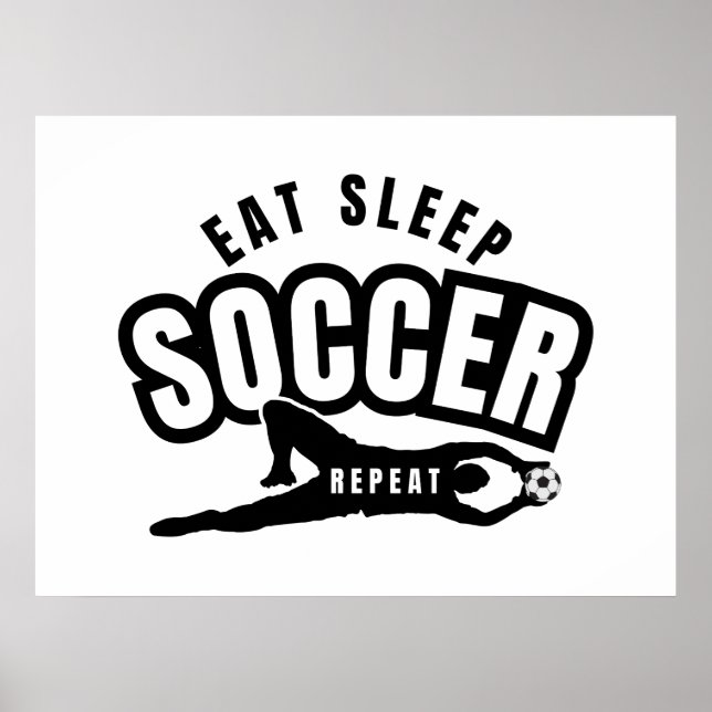 Affiche manger dormir football répéter  (Devant)